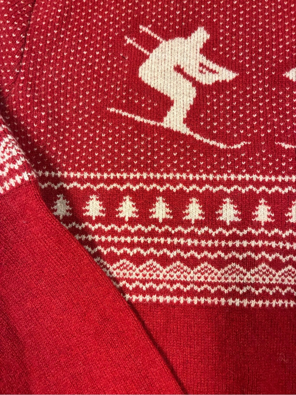 J.Crew Men’s 100% Lambs Wool Ski Trees Holiday Theme Sweater - Picture 7 of 12